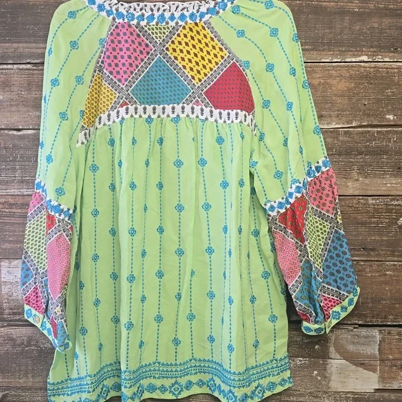 John Mark Multicolor Bohemian Blouse, Size 1X, NWT - Picture 2 of 5